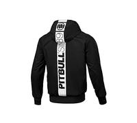 PITBULL - Mens Jacket With Hood Athletic Hilltop, Men's Jackets With Lightweight Polyester Mesh, Waterproof and Windproof, Zippered Pockets, Transitional Men's Coats - XL, Black