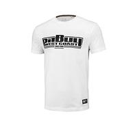 Pitbull - Men's T-Shirt Classic Boxing, Slim Cut T-Shirt Men's Classic Men's T-Shirt, Cotton T-Shirt Men, Crew Neck Men's T-Shirt, White, XL