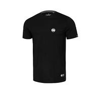 PITBULL - Men's T-Shirt, Classic Cut Men's T-Shirt, Cotton Men's T-Shirt, Men's Basic T-Shirt, Comfortable Men's T-Shirt, Cotton Men's T-Shirt with Small Logo - XL, Black