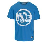 Pitbull Men's T-Shirt Logo Palms Regular Fit In Shade Blue 100% Cotton