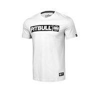 PITBULL - Mens T-Shirts Hilltop Basic, Classic Regular Fit Men's T-Shirts, Cotton Mens T-Shirt, Gym T-Shirts Men, Mens T Shirt for Summer, T-Shirts for Men Round Neckline - M, White