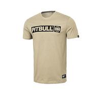 PITBULL - Mens T-Shirts Hilltop Basic, Classic Regular Fit Men's T-Shirts, Cotton Mens T-Shirt, Gym T-Shirts Men, Mens T Shirt for Summer, T-Shirts for Men Round Neckline - L, Sand