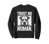 Pitbull Mom Gift Trust No Human Pitbull Introvert Dog Lover Sweatshirt