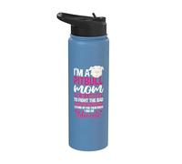 Pitbull Mom Pit Bull Terrier Mommy Pibble Mother's Day Stainless Steel Insulated Water Bottle