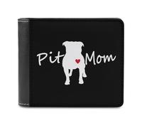 Pitbull Mom Slim Bifold Wallet Minimalist Wallets Pouch with Card Slots for Men Women