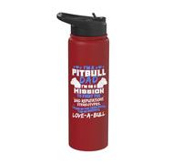 Pitbull Pit Bull Terrier Owner Dog Lover Dad Breeders Daddy Stainless Steel Insulated Water Bottle