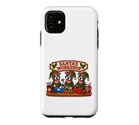 Pitbull Pittie Dog Santa's Workshop Toys Presents North Pole Case for iPhone 11
