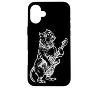 Pitbull Playing Guitar Dog Guitarist Animal Rock Musician Case for iPhone 16 Plus
