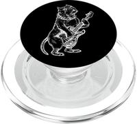 Pitbull Playing Guitar Dog Guitarist Animal Rock Musician PopSockets PopGrip for MagSafe