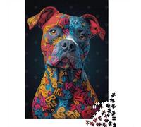 Pitbull Poetry 1000 Piece Jigsaw, New Year Gift, 70x50cm/1000pcs