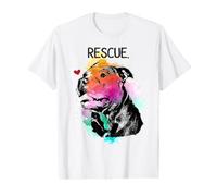 Pitbull Rescue Dog Adopt Don't Shop Watercolor Pittie Mom Value Graphic T-Shirt