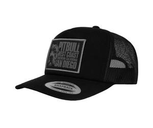 Pitbull Snapback Trucker Blood Dog Cap - Black