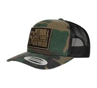 Pitbull Snapback Trucker Blood Dog Cap - Woodland Camo