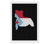 Pitbull South Yemen Flag Diamond Painting Kits for Adults Full Square Drill Diamond Art 8"x12"
