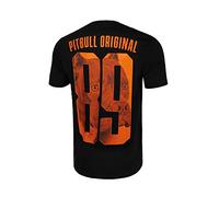 PITBULL - T-Shirt for Men Eighty Nine Dog, Cotton T-Shirts Regular Fit, Men's T-Shirt with Print, Summer T-Shirts for Men, Cotton Sports Shirt Black