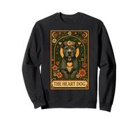 Pitbull Tarot Card Vintage Cute Pit Bull The Heart Dog Love Sweatshirt