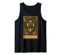 Pitbull Tarot Card Vintage Cute Pit Bull The Heart Dog Love Tank Top