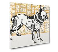 Pitbull Terrier by Moriz Jung Canvas Print | Gallery Wrapped 30mm Frame Wall Art | 14x14 inches | Ready to Hang | Modern Picture | Living Room Bedroom Lounge Office