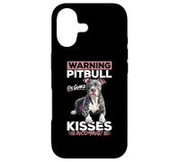 Pitbull Terrier Dog Breed Warning: Pitbull on guard, kisses Case for iPhone 17