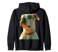 Pitbull with Sunglasses Pittie American Pit Bull Terrier Zip Hoodie