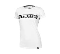 Pitbull Women's T-Shirt Pit Bull West Coast Hilltop Summer Short Sleeve Cotton Crew Neck Women's Blouse, White, L