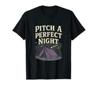 Pitch A Perfect Night Camping Star Tent Design T-Shirt