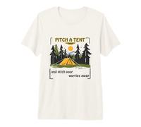 Pitch A Tent Camping Adventure Nature Lover Design Premium T-Shirt