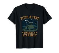 Pitch A Tent Under A Star Belt Camping Graphic T-Shirt