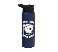 Pitch Card Game Tournament Cards Takin' Tricks Pitch Player Stainless Steel Insulated Water Bottle