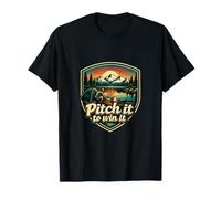 Pitch it to Win it Camping Mountain Badge T-Shirt