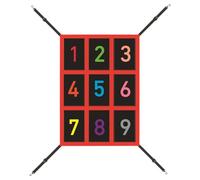 Pitch net with hitting zone, target net of the hitting zone, training aid for target team | Adjustable target for practice baseball net, hitting area mat number