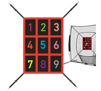 Pitch net with hitting zone, target net of the hitting zone, training aid for target team | Adjustable target for practice baseball net, hitting area mat number