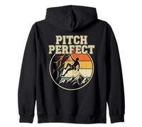 Pitch Perfect Retro Rock Climbing Sunset Zip Hoodie