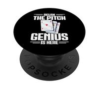 Pitch Player Enthusiast Cards Tournament Genius Pitch PopSockets Adhesive PopGrip