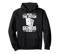 Pitch Player Enthusiast Cards Tournament Genius Pitch Pullover Hoodie