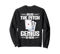 Pitch Player Enthusiast Cards Tournament Genius Pitch Sweatshirt