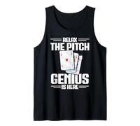 Pitch Player Enthusiast Cards Tournament Genius Pitch Tank Top