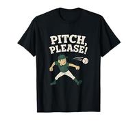 Pitch Please Baseball Humor Fan Graphic Design T-Shirt
