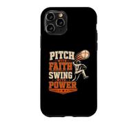 Pitch With Faith Swing With Power Baseball Bible Verse Faith Case for iPhone 11 Pro