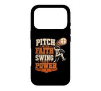 Pitch With Faith Swing With Power Baseball Bible Verse Faith Case for iPhone 17 Pro