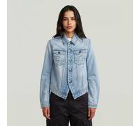 Pitched Hem Slim Jacket - Light blue - Women M