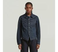 Pitched Hem Slim Jacket - rinsed ink blue coated - Women L