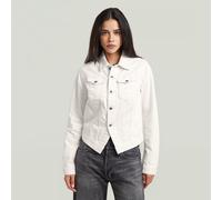 Pitched Hem Slim Jacket - White - Women S