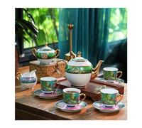 Pitcher 11-Piece Nordic Style Ceramic Coffee Set for Home Afternoon Tea Cup and Saucer Club Tasting