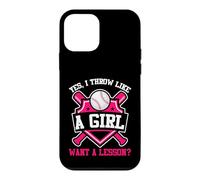 Pitcher Baseball | Yes I Throw Like A Girl Want A Lesson Case for iPhone 12 mini