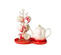 Pitcher Ceramic Kettle Cup Water Set with Iron Stand Household teapot Tea Large Capacity Cold Gift