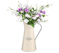 Pitcher Jug Vase Tall Cream Ivory White Large Floral Display Vase