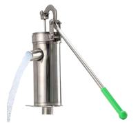 Pitcher Pump, Manual Suction, Stainless Steel Garden Fountain, Hand Well Pump Device, Outdoors Water Source Booster, for Gardens, Pond, Backyard, Homestead, Farm, Outdoor Use