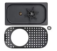 Pitcher Rinser, Practical Matte Black Household Commercial Stainless Steel Automatic Cup Washer Cleaner Glass Cleaning Rinser for Bar/Restaurant/Hotel/Coffee Shop/Home, Rust Proof/Durable