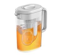 Pitcher with Lid - PP, Jar Pitcher 2L Large Capacity Heat-Resistant Transparent | Ergonomic Handle Multi-Purpose Cold Brew Kettle for Fruit Tea, Cold Brew, Juice